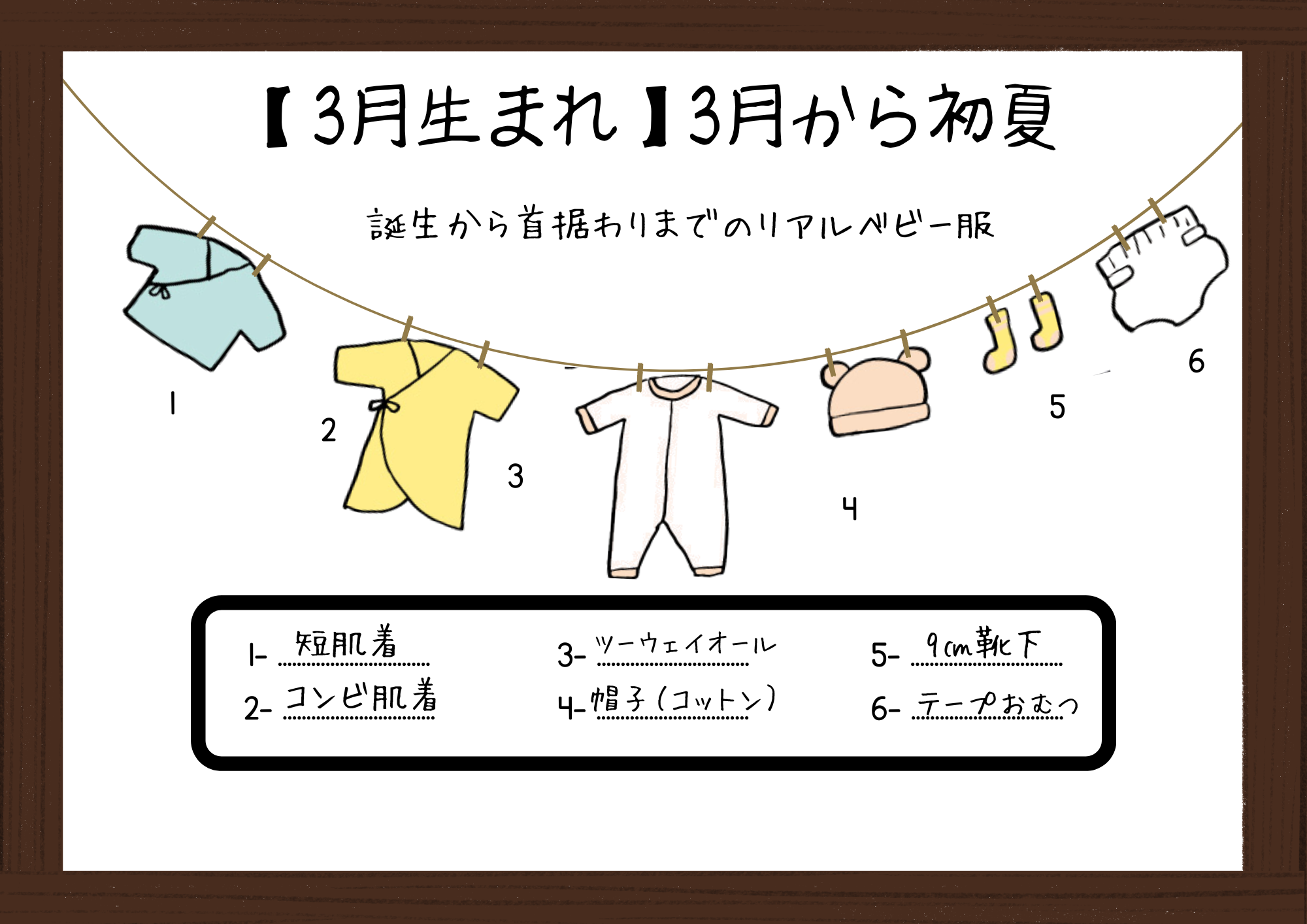 3月生まれの3月~6月のベビー服